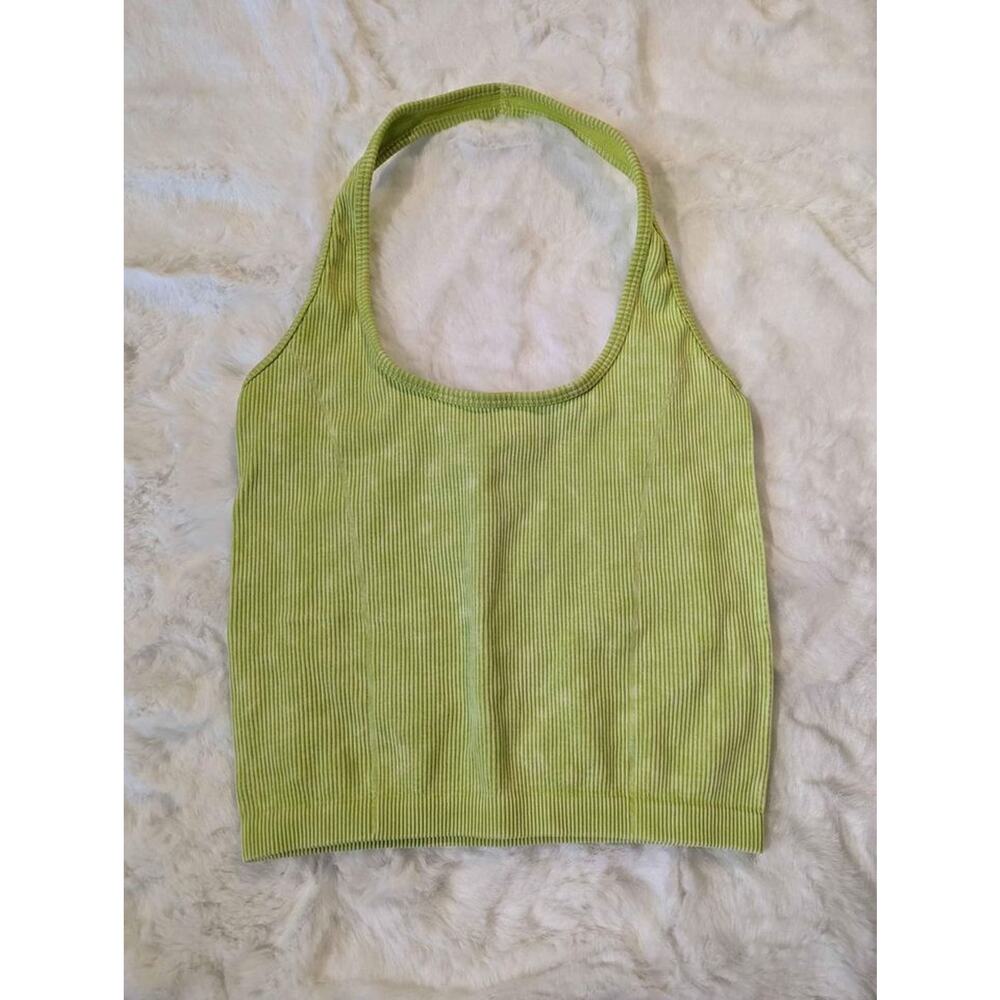 American Eagle Green Halter Tank Top Size Medium